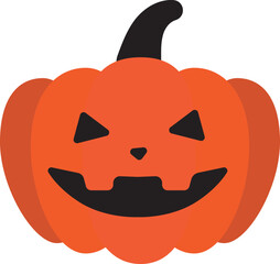 Cute scary pumpkin vector image. Happy Halloween day collection.