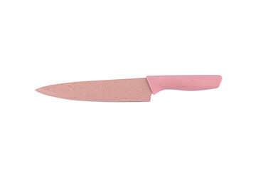 Ceramic kitchen knife on isolated transparent background 