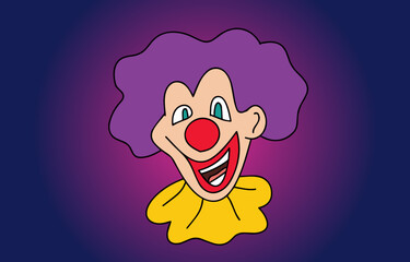 clown face vector