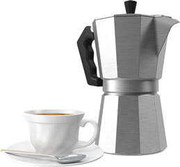 coffee maker and cup