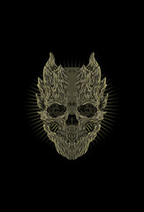 Demon with light illustration