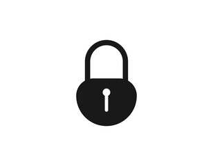 Lock icon vector solid style. vector design.