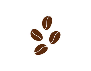 Icon of well roasted coffee beans. eps 10.
