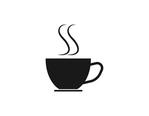 Simple vector coffee icon isolated on white background. eps 10.