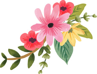 Colorful Red and Yellow Floral Bouquets