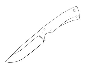  knife lineart