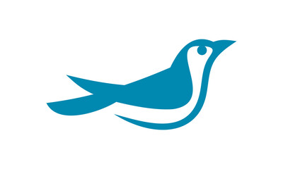 blue bird logo illustration vector