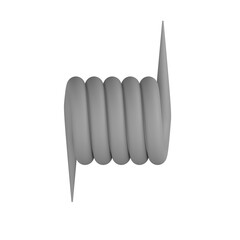 3d silver barbed wire