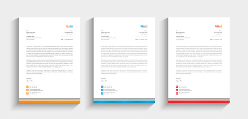 Modern business letterhead template design