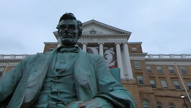 University of Wisconsin 4K Lincoln statue Bascom Hill