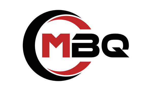 MBQ three letter swoosh logo design vector template | monogram logo | abstract logo | wordmark logo | letter mark logo | business logo | brand logo | flat logo | minimalist logo | text | word | symbol