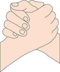 hand finger united handshake people art illustration vector design body friend