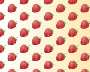 Strawberry vector pattern design, natural luxury stylish modern pattern. Geometric seamless floral black & gold pattern design.