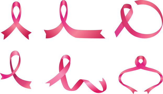 Pink ribbon set for breast cancer campaign