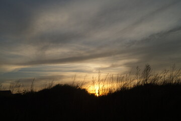 Life in the dnrnvn, a beautiful yellow sunset late at night