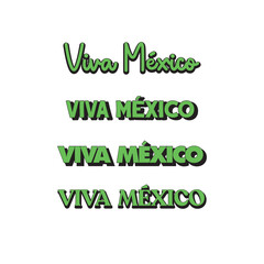 Viva Mexico, traditional mexican phrase holiday. Lettering vector illustration.