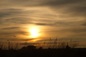 Life in the dnrnvn, a beautiful yellow sunset late at night