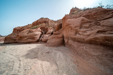 Fototapeta premium red stone gobi in Xinjiang China