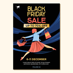 Black Friday Sale Poster Concept for Marketing and Promotion