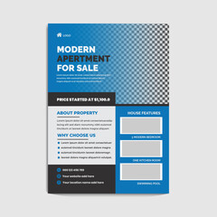 Real estate house property sale flyer template