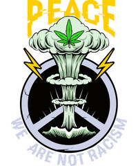 PEACE BOMB, T-shirt design, transparent background, READY FOR PRINT