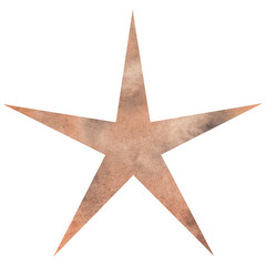 Obraz premium Beautiful watercolor star. Transparent PNG clipart