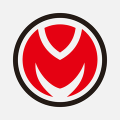 red button with arrow