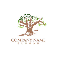 Tree logo nature design image of tree ecology element vector