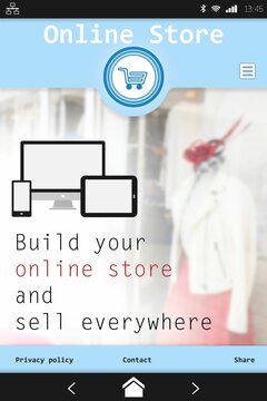 Screen of an online store