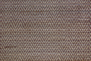 Hand woven reed mat texture for background. Full frame copy space.