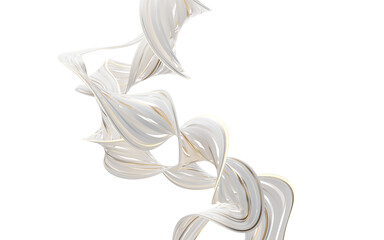 Abstract flowing curve lines, 3d rendering.