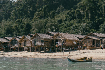 Moken Village, The Surin Islands in Phang Nga Thailand