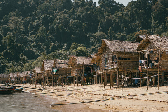 Moken Village, The Surin Islands in Phang Nga Thailand