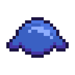 Obraz premium Individual of Pixelated Slime, Dark Blue