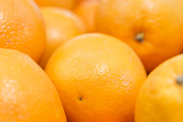 Juicy ripe oranges. Vitaimny and healthy food. Close-up. Selective focus.
