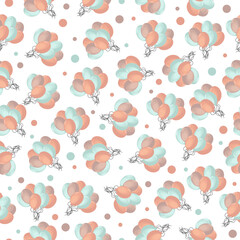 Balloons pattern on white background