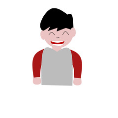 laughing boy vector illustration