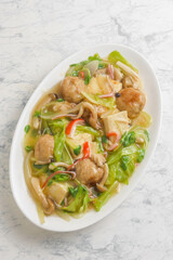 肉団子と豆腐の野菜餡かけ