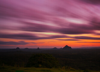 sunset in the mountains