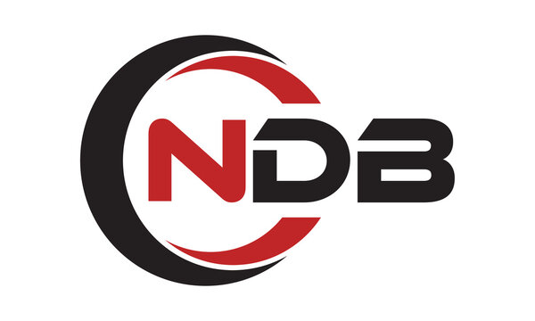 NDB three letter swoosh logo design vector template | monogram logo | abstract logo | wordmark logo | letter mark logo | business logo | brand logo | flat logo | minimalist logo | text | word | symbol