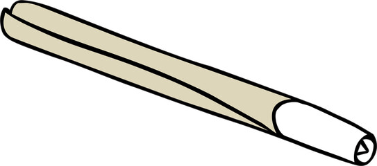Illustration of joint or spliff. Medical prescribed drug consumption, medical marijuana.