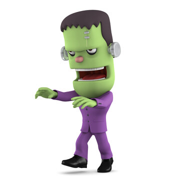 Monster character, 3D illustration