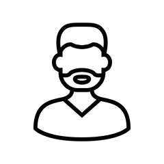 Man line icon vector graphic illustration