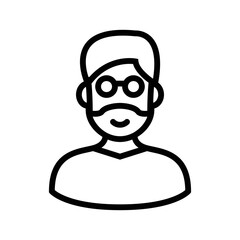 Man line icon vector graphic illustration