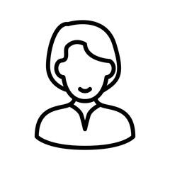 Obraz premium Woman line icon vector graphic illustration