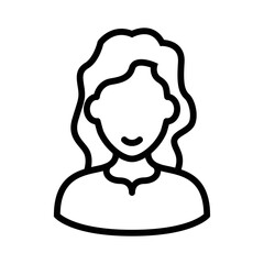 Woman line icon vector graphic illustration