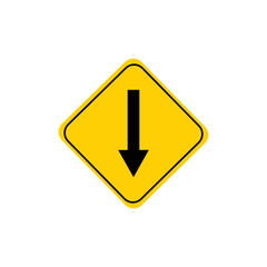 a vector in the form of a traffic sign symbol in the form of a direction