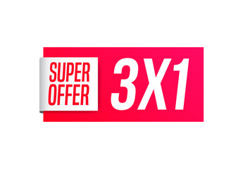 Super Offer 3X1 Shopping Label