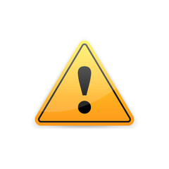 Exclamation Mark, Hazard and Danger Color Vector Icon