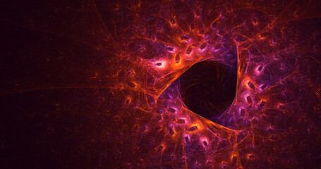 3D rendering abstract valentine red fractal light background